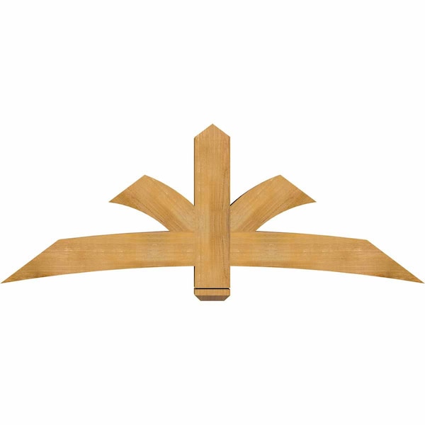Ekena Millwork Davenport Rough Sawn Timber Gable Bracket, Western Red Cedar, 72"W x 27"H x 6"D x 6"F, 9/12 Pitch GBW072X27X0606DAV00RWR - main